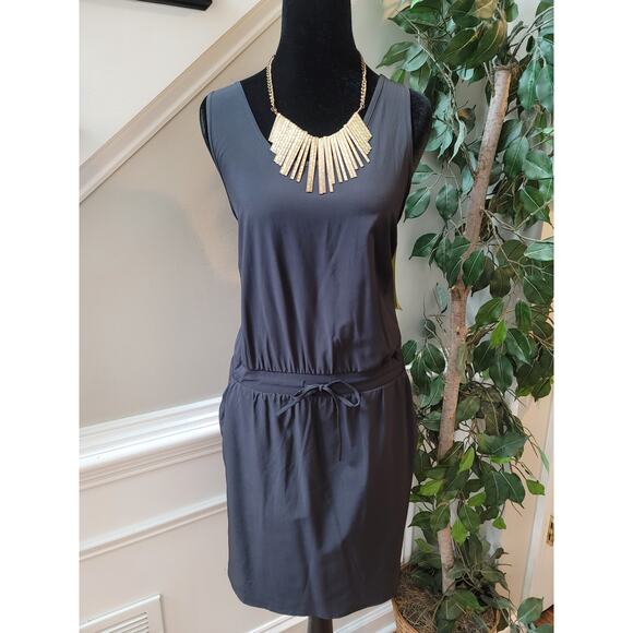 Aryn K Sleeveless Fit Flare Dress Women Medium Black Party Cocktail Formal - Picture 3 of 15